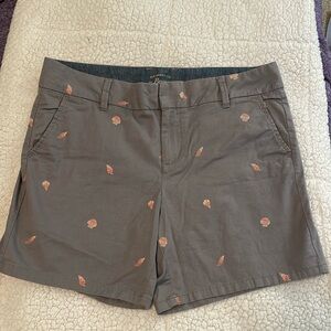 Bass Charcoal Shorts with Coral Details